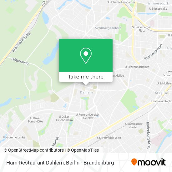 Карта Ham-Restaurant Dahlem