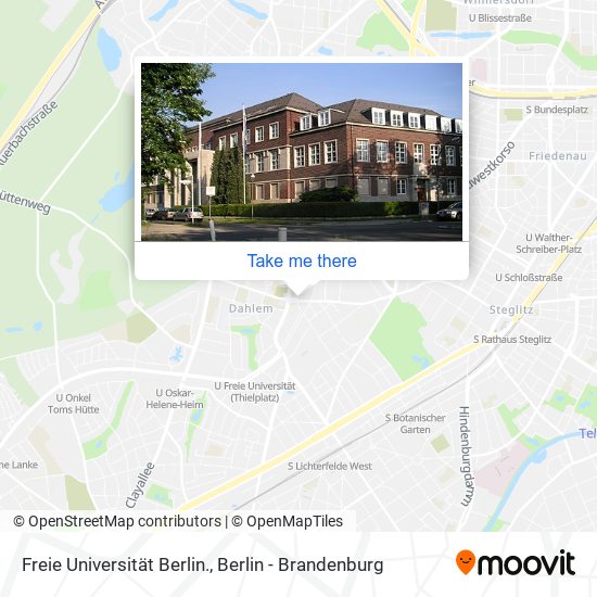 Карта Freie Universität Berlin.