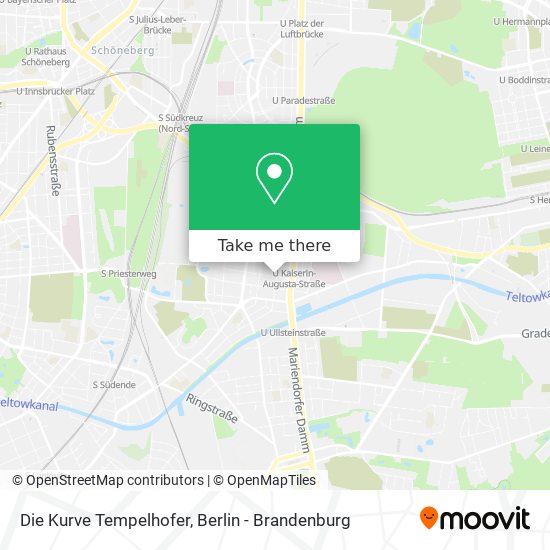 Die Kurve Tempelhofer map