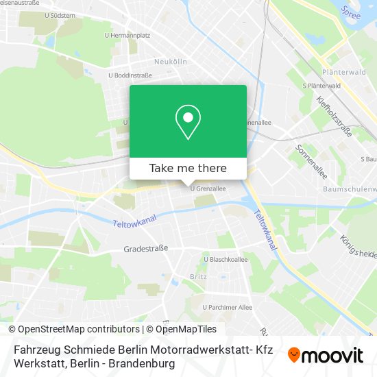 Карта Fahrzeug Schmiede Berlin Motorradwerkstatt- Kfz Werkstatt