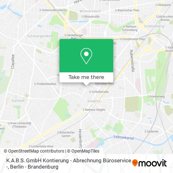 Карта K.A.B.S. GmbH Kontierung - Abrechnung Büroservice -