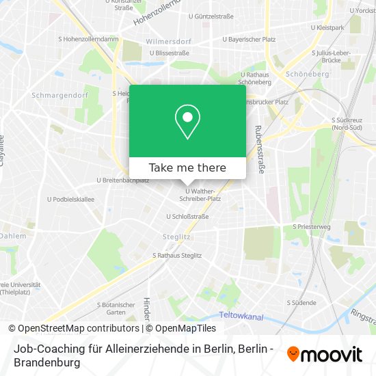 Карта Job-Coaching für Alleinerziehende in Berlin