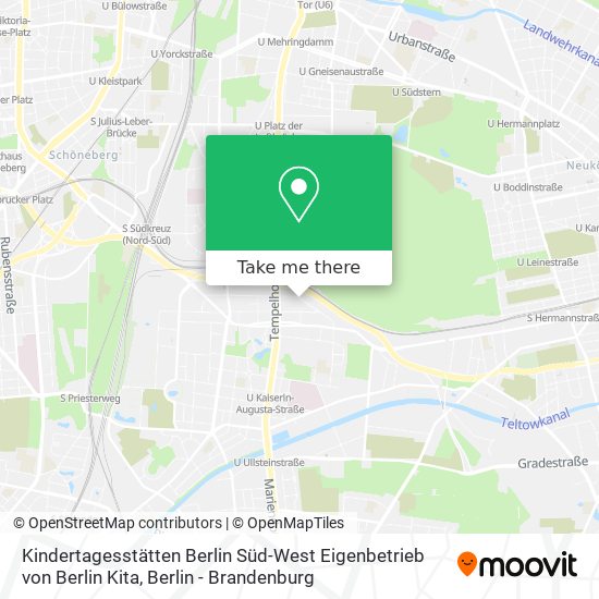 Kindertagesstätten Berlin Süd-West Eigenbetrieb von Berlin Kita map