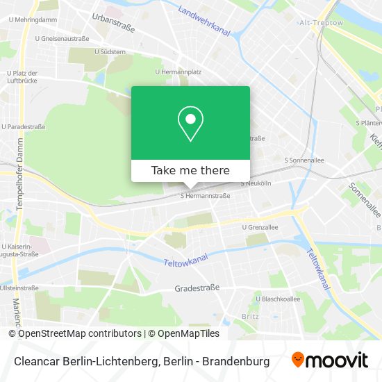 Cleancar Berlin-Lichtenberg map