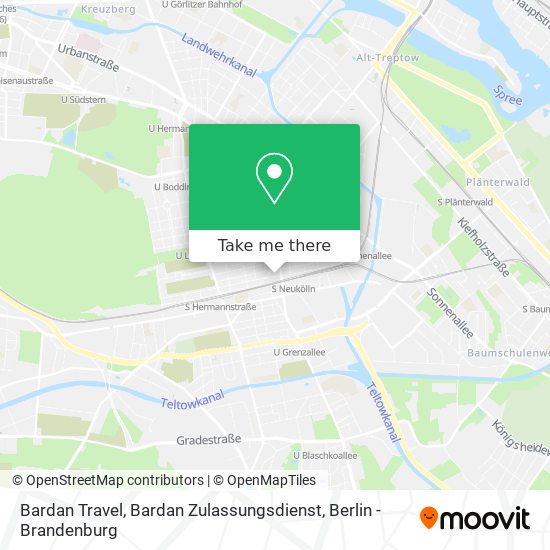 Bardan Travel, Bardan Zulassungsdienst map