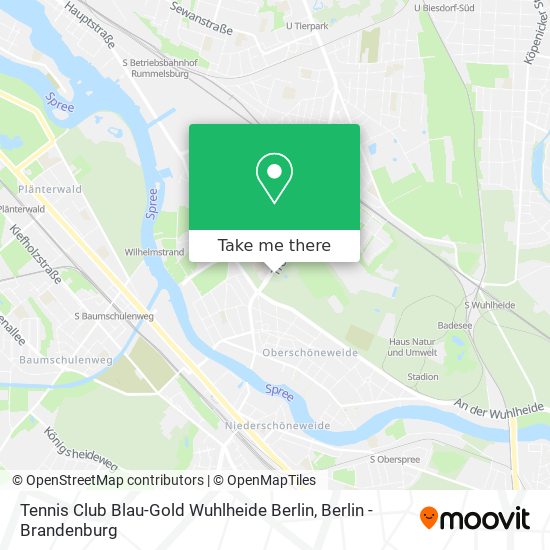 Карта Tennis Club Blau-Gold Wuhlheide Berlin