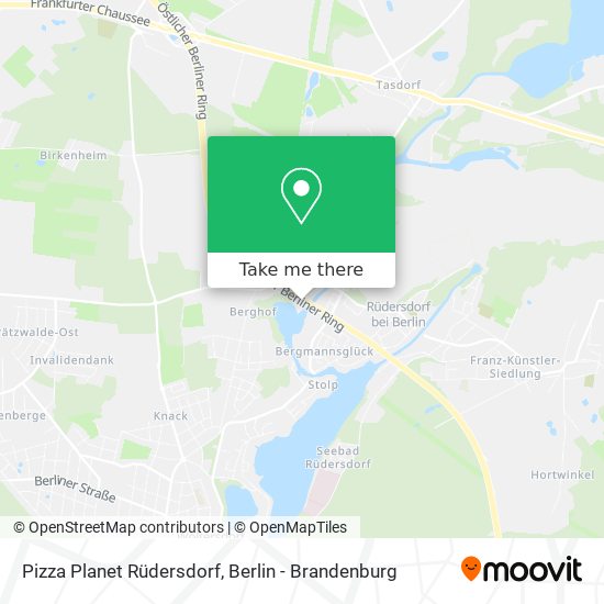 Карта Pizza Planet Rüdersdorf