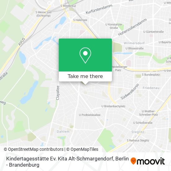 Карта Kindertagesstätte Ev. Kita Alt-Schmargendorf