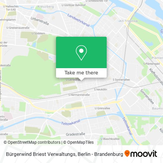 Bürgerwind Briest Verwaltungs map