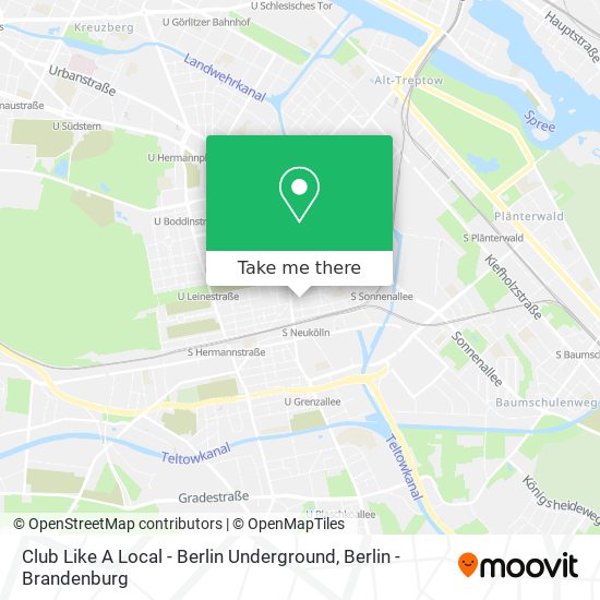 Карта Club Like A Local - Berlin Underground