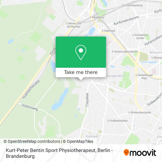 Kurt-Peter Bentin Sport Physiotherapeut map