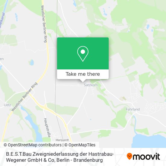 Карта B.E.S.T.Bau Zweigniederlassung der Hastrabau-Wegener GmbH & Co