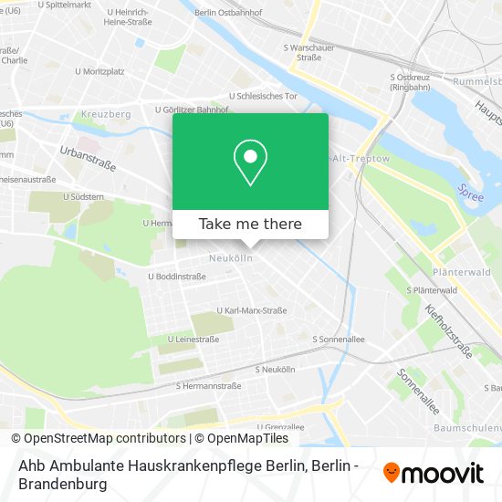 Карта Ahb Ambulante Hauskrankenpflege Berlin