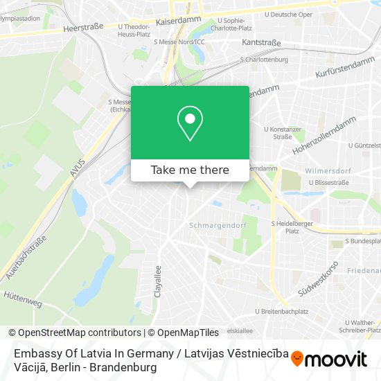 Карта Embassy Of Latvia In Germany / Latvijas Vēstniecība Vācijā