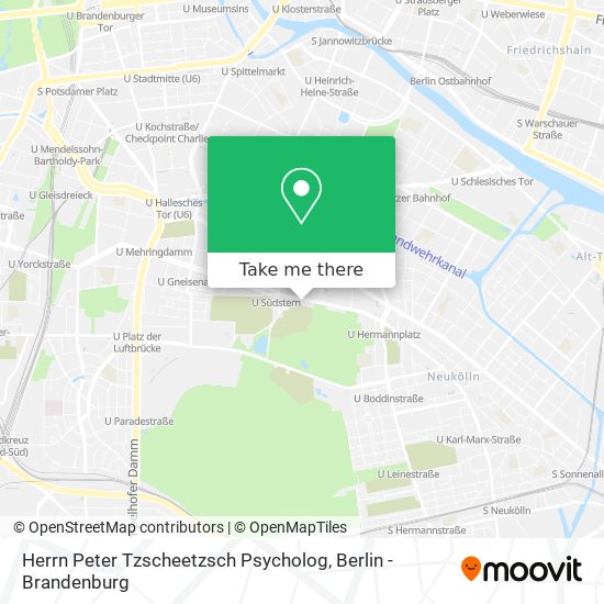 Карта Herrn Peter Tzscheetzsch Psycholog