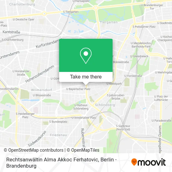 Карта Rechtsanwältin Alma Akkoc Ferhatovic