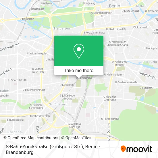 Карта S-Bahn-Yorckstraße (Großgörs. Str.)