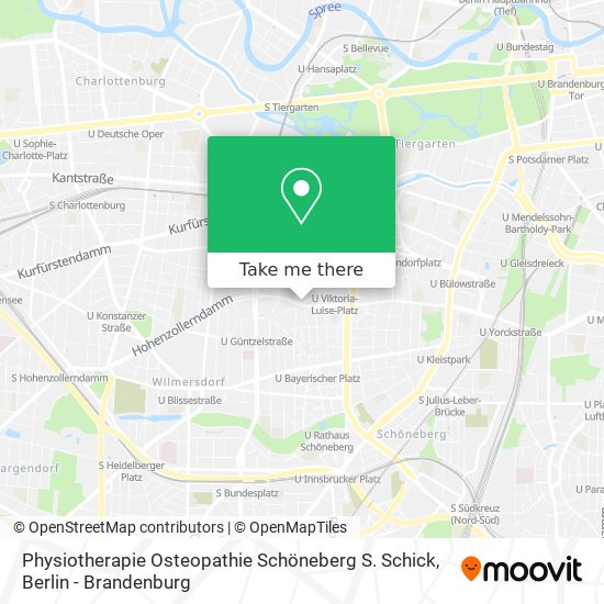 Карта Physiotherapie Osteopathie Schöneberg S. Schick