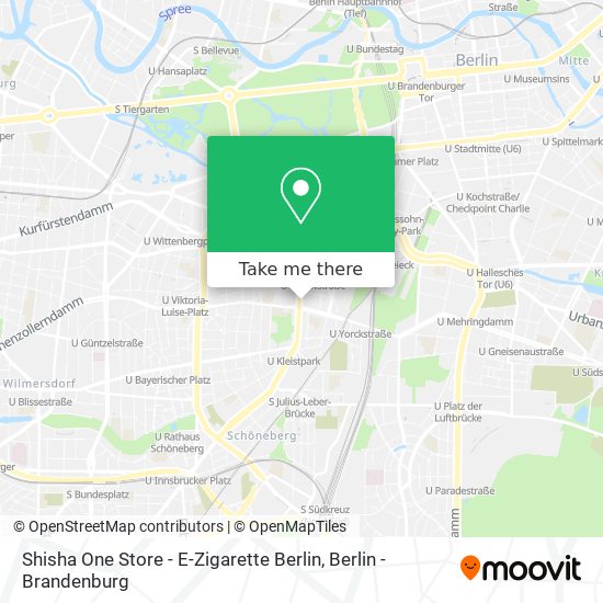 Карта Shisha One Store - E-Zigarette Berlin