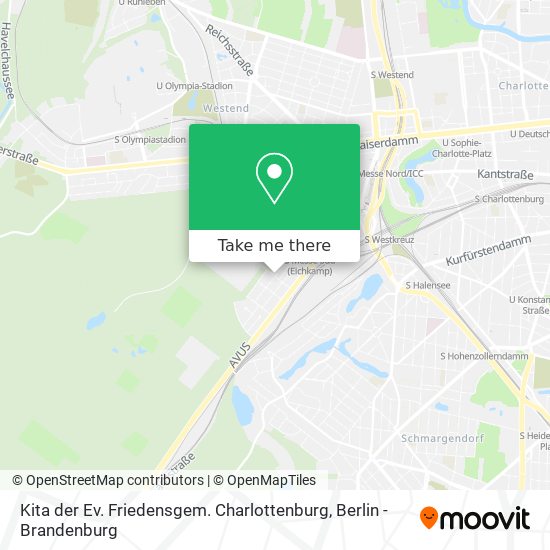 Карта Kita der Ev. Friedensgem. Charlottenburg