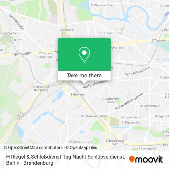 Карта H Riegel & Schloßdienst Tag Nacht Schlüsseldienst