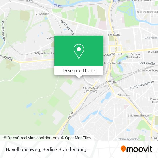 Havelhöhenweg map
