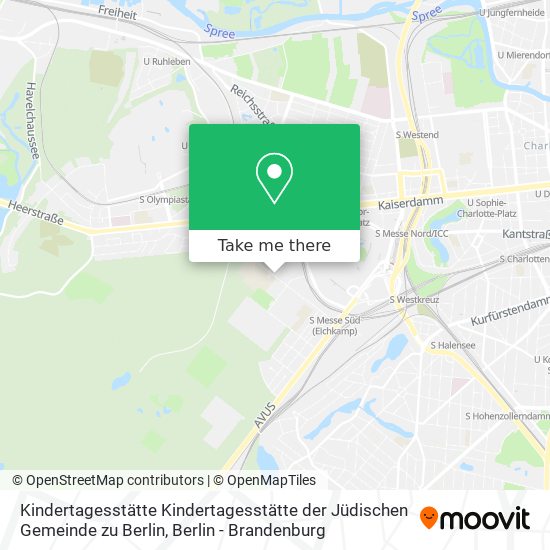 Карта Kindertagesstätte Kindertagesstätte der Jüdischen Gemeinde zu Berlin