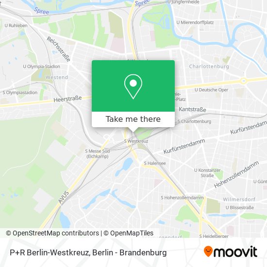 P+R Berlin-Westkreuz map