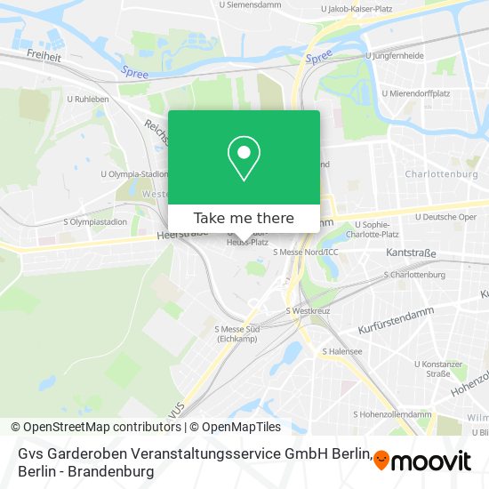 Карта Gvs Garderoben Veranstaltungsservice GmbH Berlin