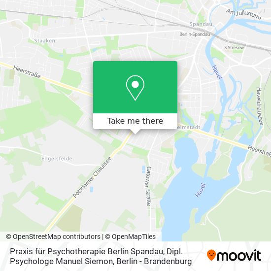 Praxis für Psychotherapie Berlin Spandau, Dipl. Psychologe Manuel Siemon map