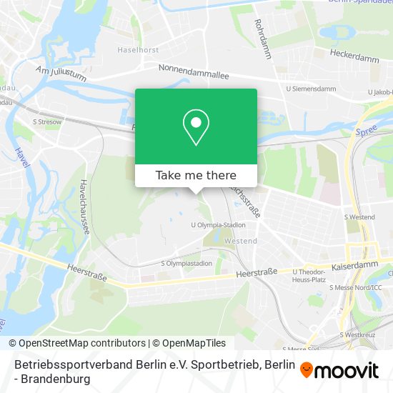 Карта Betriebssportverband Berlin e.V. Sportbetrieb