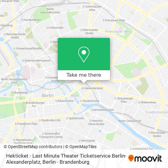 Hekticket - Last Minute Theater Ticketservice Berlin-Alexanderplatz map