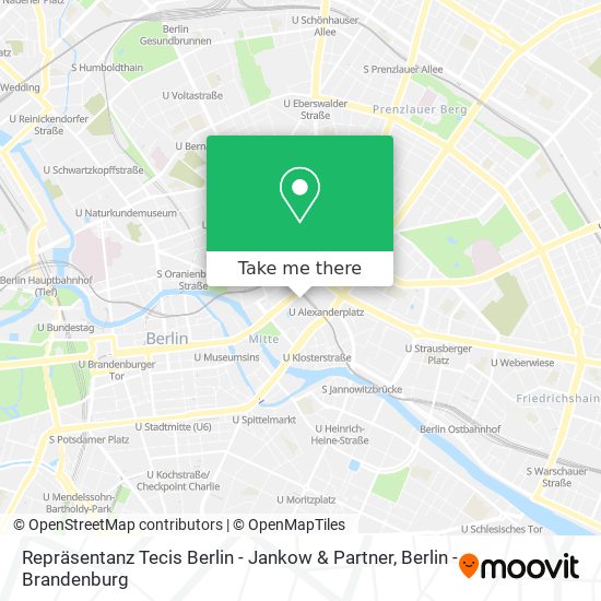 Карта Repräsentanz Tecis Berlin - Jankow & Partner