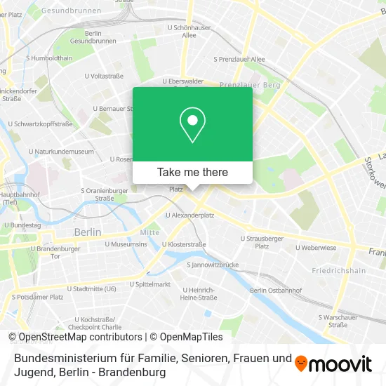 Карта Bundesministerium für Familie, Senioren, Frauen und Jugend