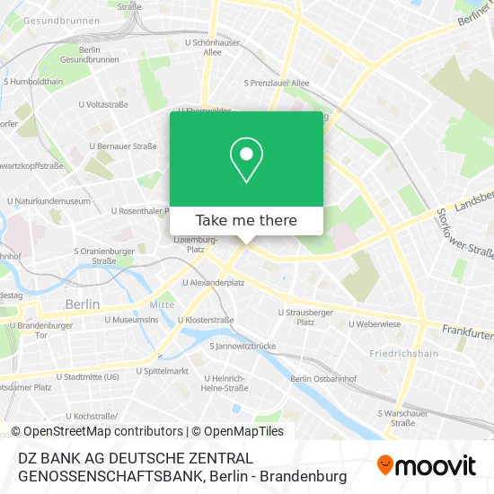 DZ BANK AG DEUTSCHE ZENTRAL GENOSSENSCHAFTSBANK map