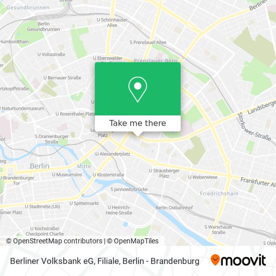 Berliner Volksbank eG, Filiale map