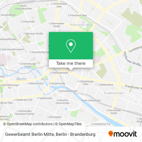 Карта Gewerbeamt Berlin Mitte