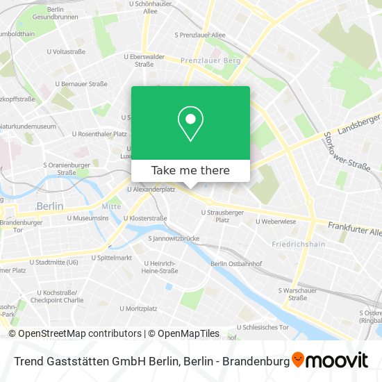 Карта Trend Gaststätten GmbH Berlin