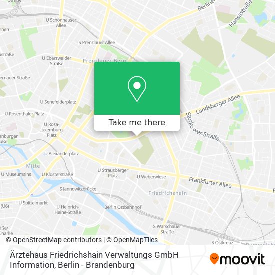 Карта Ärztehaus Friedrichshain Verwaltungs GmbH Information