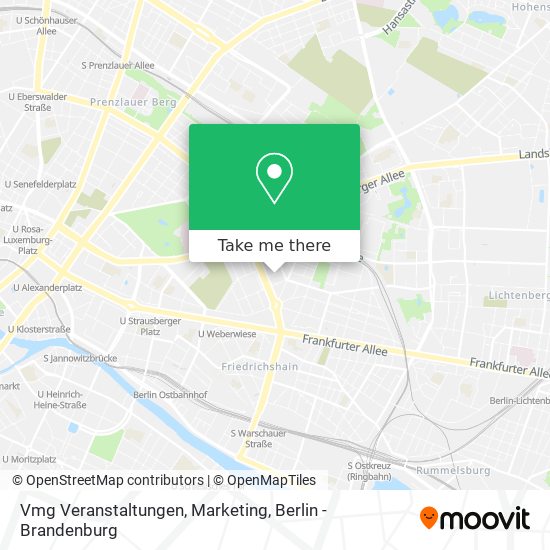 Vmg Veranstaltungen, Marketing map