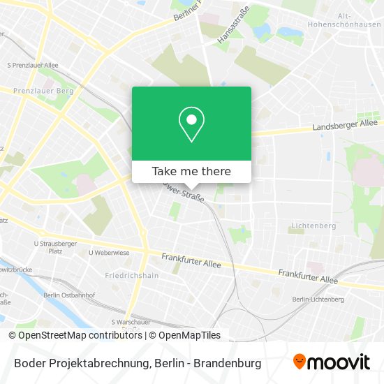 Boder Projektabrechnung map