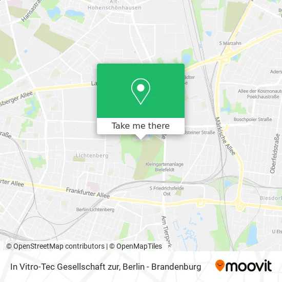 Карта In Vitro-Tec Gesellschaft zur