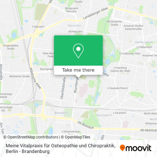 Meine Vitalpraxis für Osteopathie und Chiropraktik map