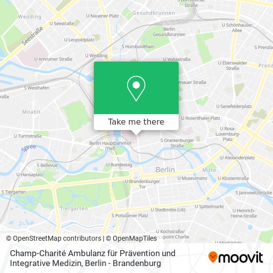 Карта Champ-Charité Ambulanz für Prävention und Integrative Medizin