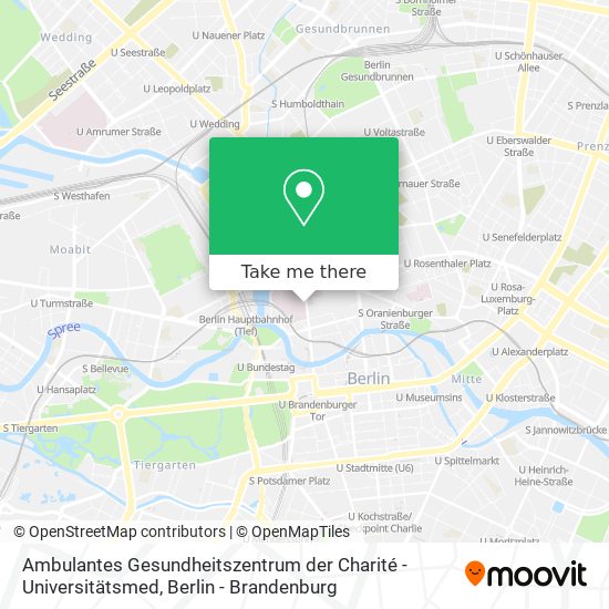 Ambulantes Gesundheitszentrum der Charité - Universitätsmed map