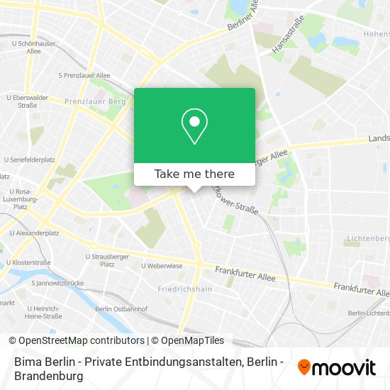 Карта Bima Berlin - Private Entbindungsanstalten