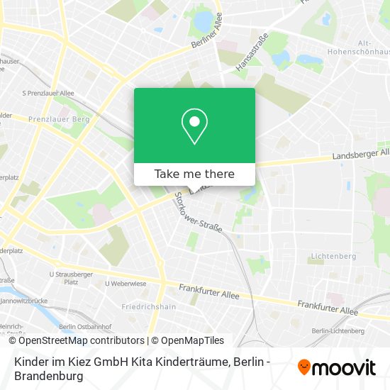 Карта Kinder im Kiez GmbH Kita Kinderträume