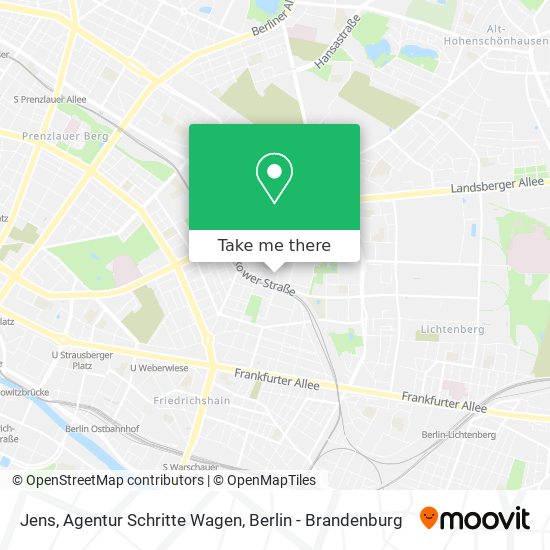 Jens, Agentur Schritte Wagen map