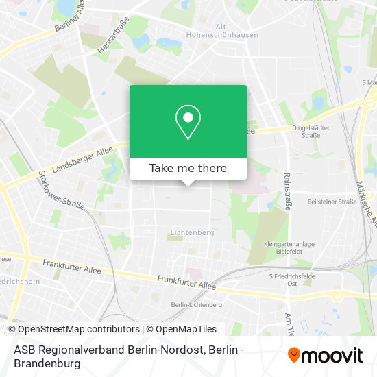 Карта ASB Regionalverband Berlin-Nordost