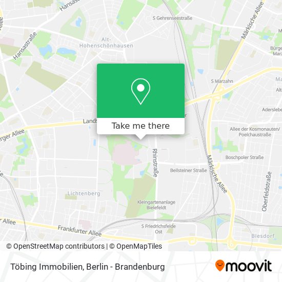 Töbing Immobilien map